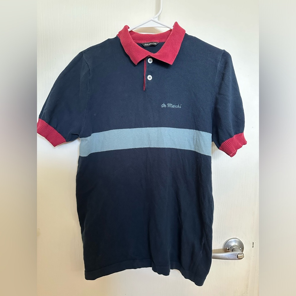 De Marchi Vintage Cycling Polo (Blue - Medium)